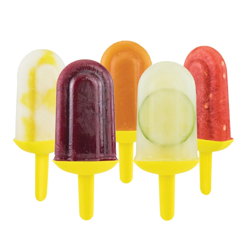Tovolo Popsicle Molds with Sticks (5-Pack, Classic) - Reusable Ice Pop Molds & Sticks for Homemade Flavored Ice Pops & Frozen Snacks - Popsicle Maker with Stand, Dishwasher Safe & BPA-Free - Image 1